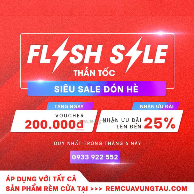 SIÊU SALE THÁNG 6 TẶNG NGAY VOUCHER 200K + ƯU ĐÃI LÊN ĐẾN 25% KHI MUA SẢN PHẨM RÈM CỬA TẠI RÈM CỬA VŨNG TÀU